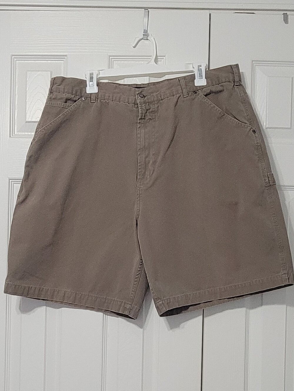 Flat-Front Shorts in Brown